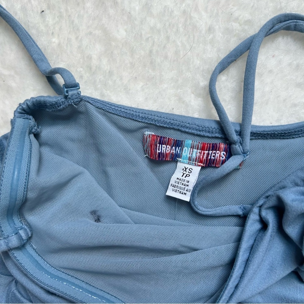 Urban Outfitters Blue Ruched Spaghetti Strap Dress NWT - Picture 3 of 6